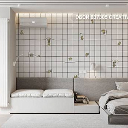 Человечки на фоне в клетку Creativille 837305
